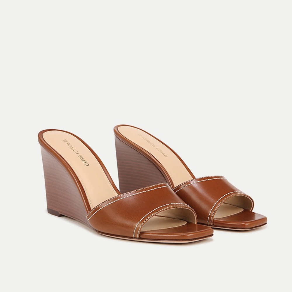 Veronica Beard Ellen Wedge Sandals 8.5